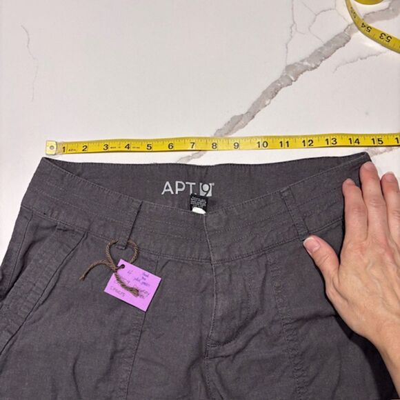 Apt. 9 | Women’s Dark Gray Casual Linen Rayon Shorts Size 4 - Picture 13 of 15